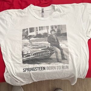 American Apparel White Springsteen Graphic Tee